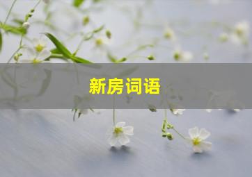 新房词语