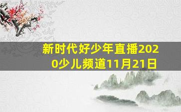 新时代好少年直播2020少儿频道11月21日