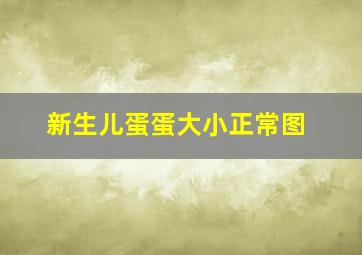 新生儿蛋蛋大小正常图