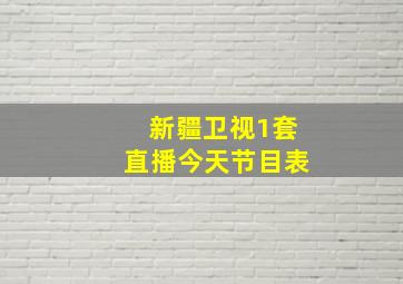 新疆卫视1套直播今天节目表