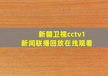 新疆卫视cctv1新闻联播回放在线观看