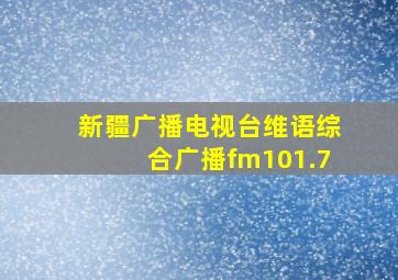 新疆广播电视台维语综合广播fm101.7