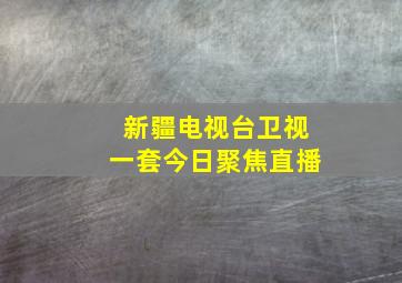 新疆电视台卫视一套今日聚焦直播