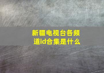 新疆电视台各频道id合集是什么