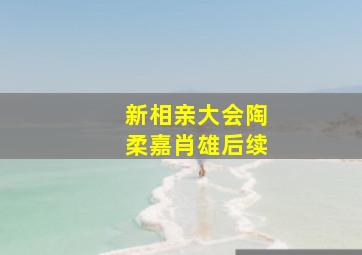 新相亲大会陶柔嘉肖雄后续