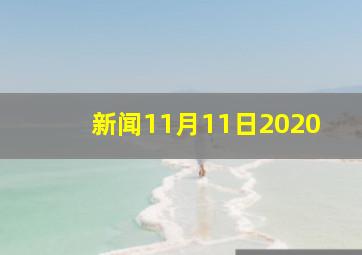 新闻11月11日2020