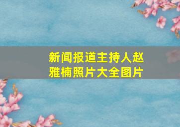 新闻报道主持人赵雅楠照片大全图片