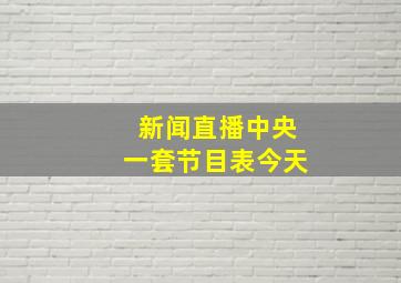 新闻直播中央一套节目表今天