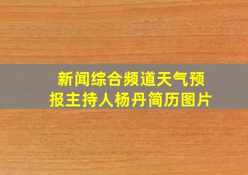 新闻综合频道天气预报主持人杨丹简历图片