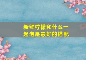 新鲜柠檬和什么一起泡是最好的搭配