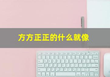 方方正正的什么就像