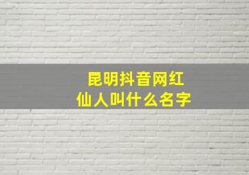 昆明抖音网红仙人叫什么名字