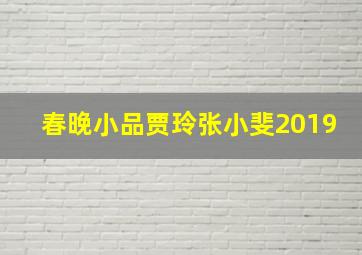 春晚小品贾玲张小斐2019