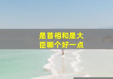 是首相和是大臣哪个好一点