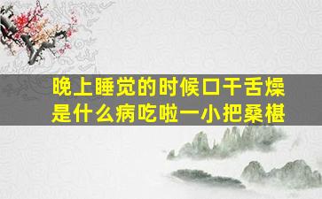 晚上睡觉的时候口干舌燥是什么病吃啦一小把桑椹