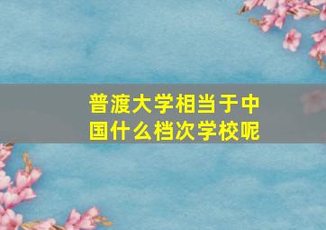 普渡大学相当于中国什么档次学校呢