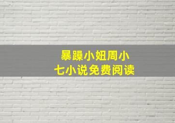 暴躁小妞周小七小说免费阅读