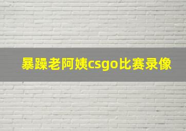 暴躁老阿姨csgo比赛录像