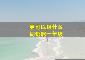 更可以组什么词语呢一年级