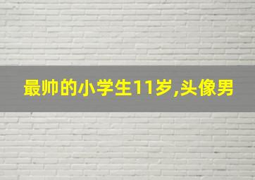 最帅的小学生11岁,头像男