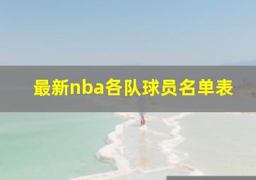 最新nba各队球员名单表