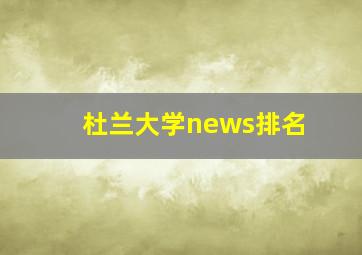 杜兰大学news排名