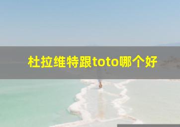 杜拉维特跟toto哪个好