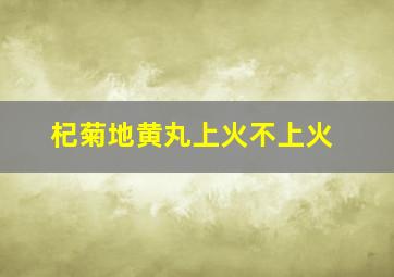 杞菊地黄丸上火不上火