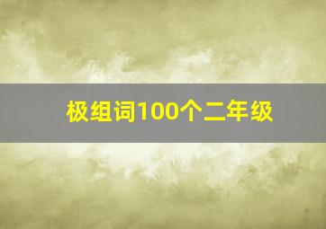 极组词100个二年级