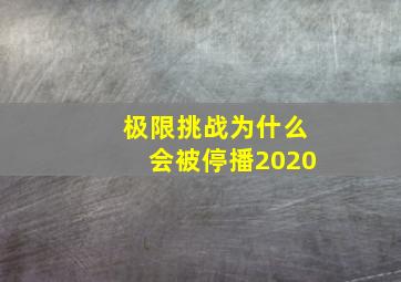 极限挑战为什么会被停播2020