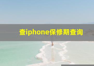 查iphone保修期查询