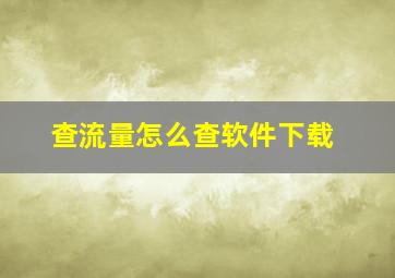 查流量怎么查软件下载