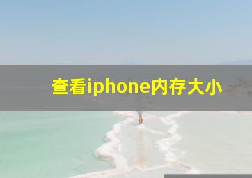 查看iphone内存大小