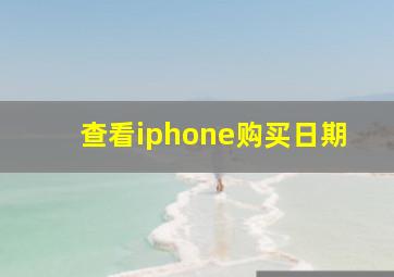 查看iphone购买日期