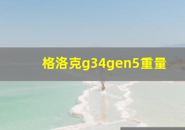 格洛克g34gen5重量