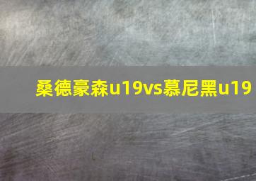 桑德豪森u19vs慕尼黑u19