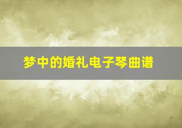 梦中的婚礼电子琴曲谱