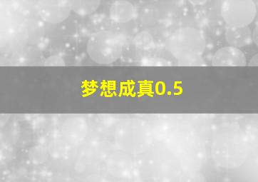 梦想成真0.5