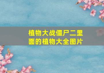 植物大战僵尸二里面的植物大全图片