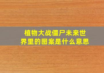 植物大战僵尸未来世界里的图案是什么意思