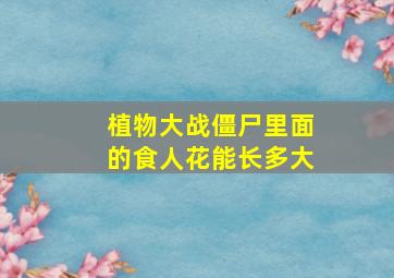 植物大战僵尸里面的食人花能长多大