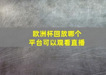 欧洲杯回放哪个平台可以观看直播