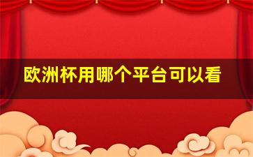 欧洲杯用哪个平台可以看