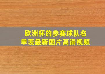 欧洲杯的参赛球队名单表最新图片高清视频