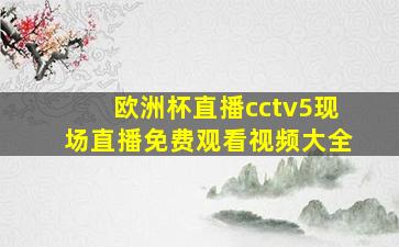 欧洲杯直播cctv5现场直播免费观看视频大全