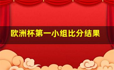 欧洲杯第一小组比分结果