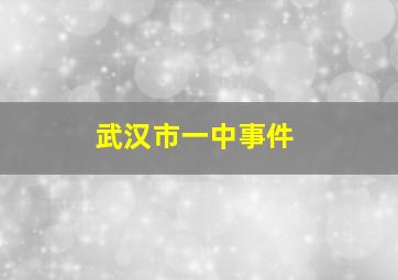 武汉市一中事件