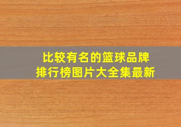 比较有名的篮球品牌排行榜图片大全集最新