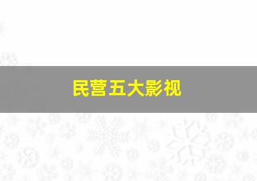 民营五大影视