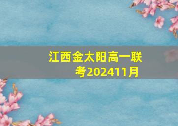 江西金太阳高一联考202411月